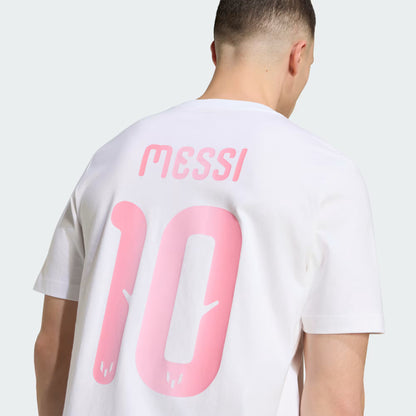 Adidas Messi Graphic T-shirt - White