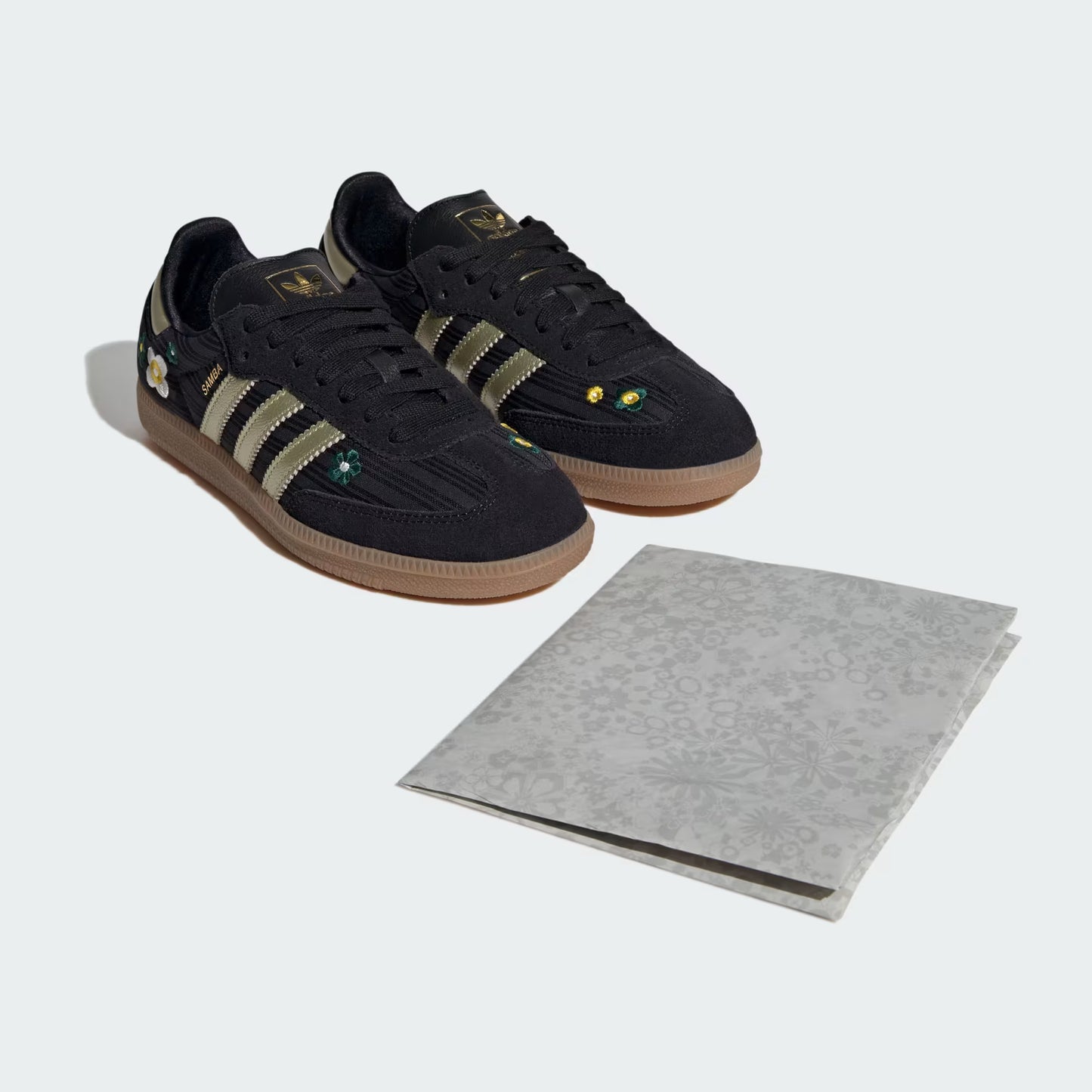 Women's Adidas Originals x Liberty London Samba OG - Core Black/Gold Metallic