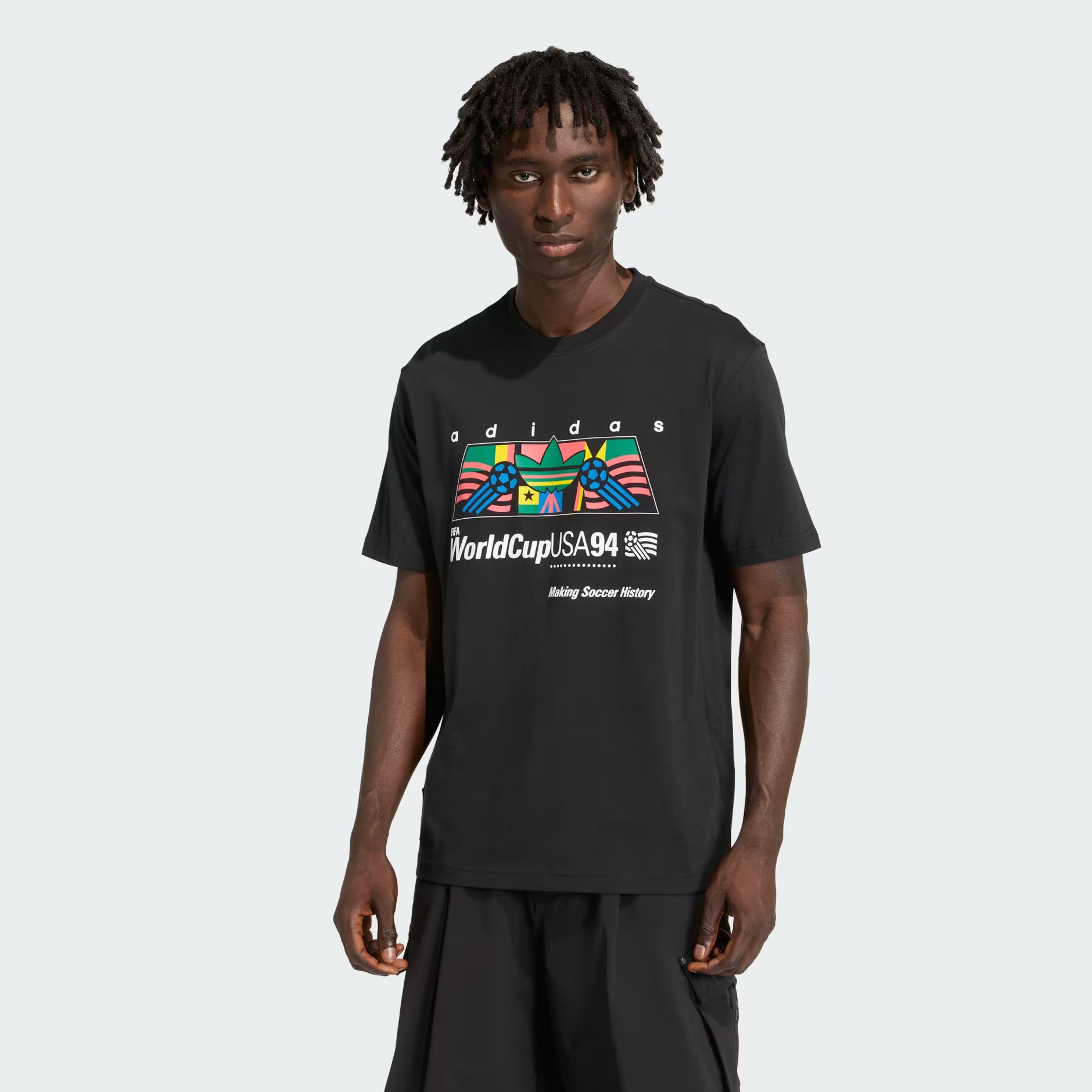 Adidas Archive Africa 94' Graphic T-shirt - Black / Multicolor