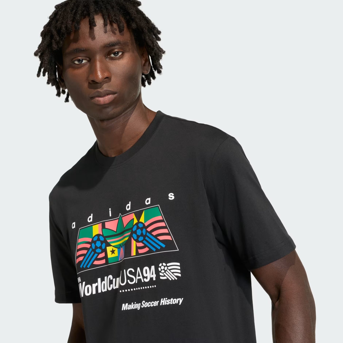 Adidas Archive Africa 94' Graphic T-shirt - Black / Multicolor