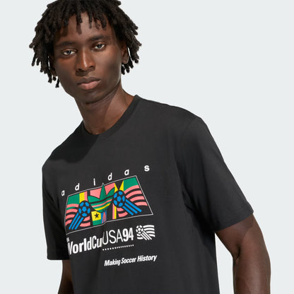 Adidas Archive Africa 94' Graphic T-shirt - Black / Multicolor