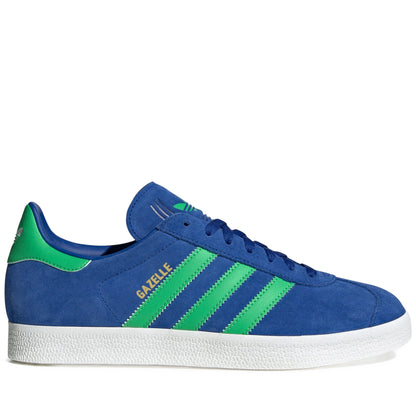 Men's Adidas Gazelle Shoes - Royal Blue/Energy Green/Core White