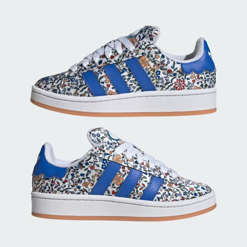 Grade School Adidas Campus 00s X Liberty London Shoes - Blue/Off White