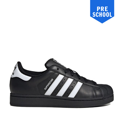 Pre School Adidas Superstar II - Black/White/Black