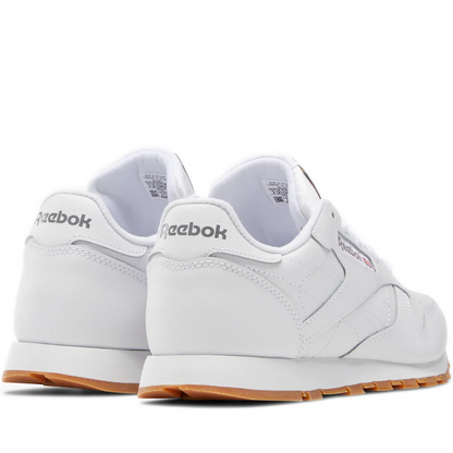 Pre School Reebok Classic Leather Shoes - White/Gum