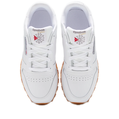 Pre School Reebok Classic Leather Shoes - White/Gum