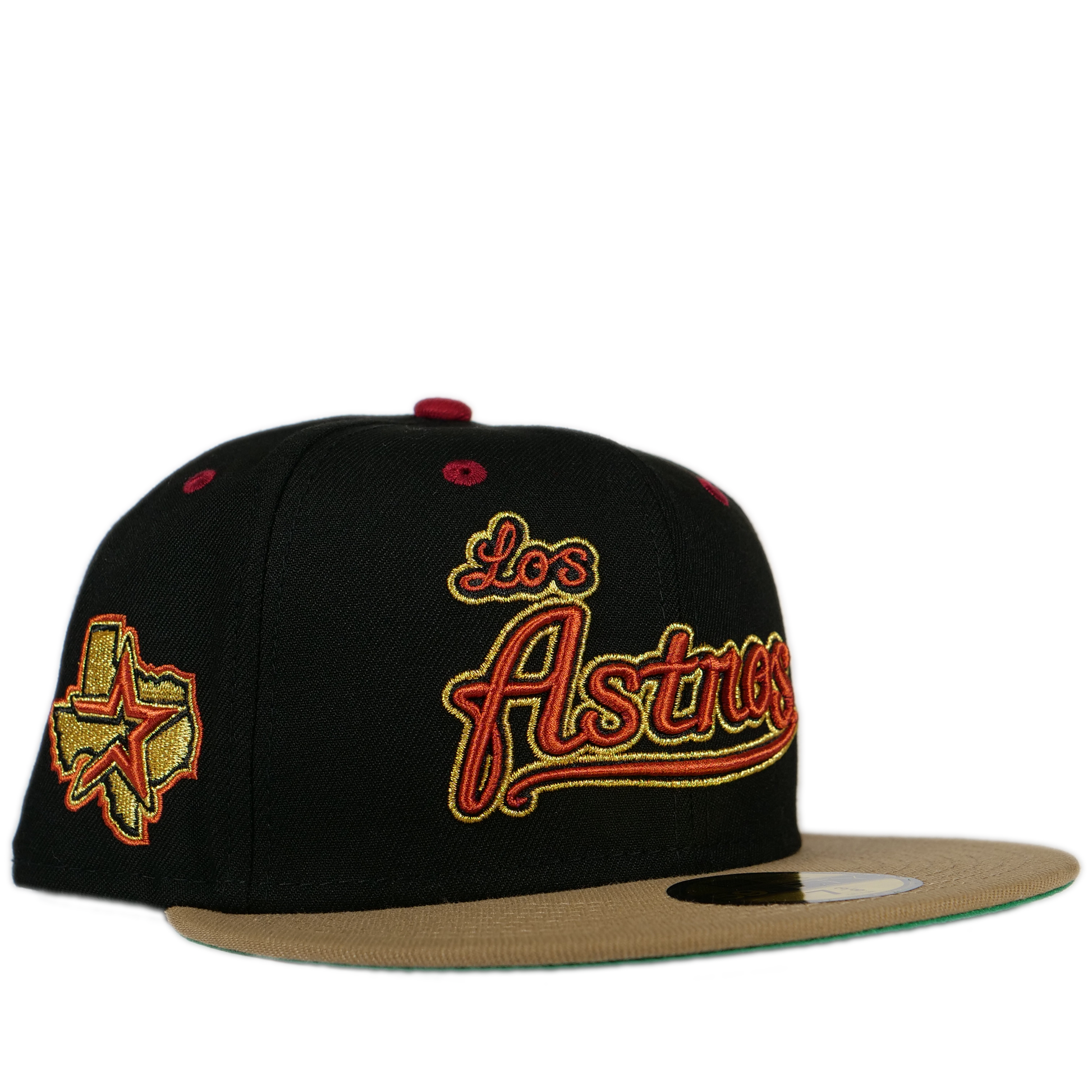 New Era Caps Houston Astros Khaki 59FIFTY Fitted Hat Black/Khaki