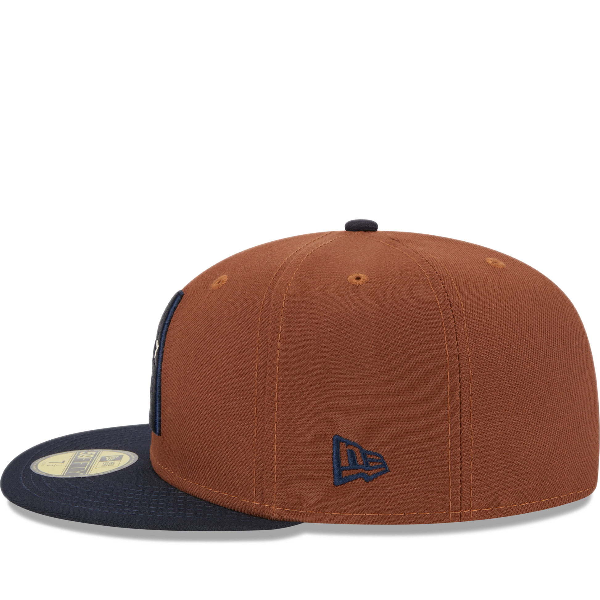 Houston Astros Brown Orange New Era Fitted Hat 7 5/8