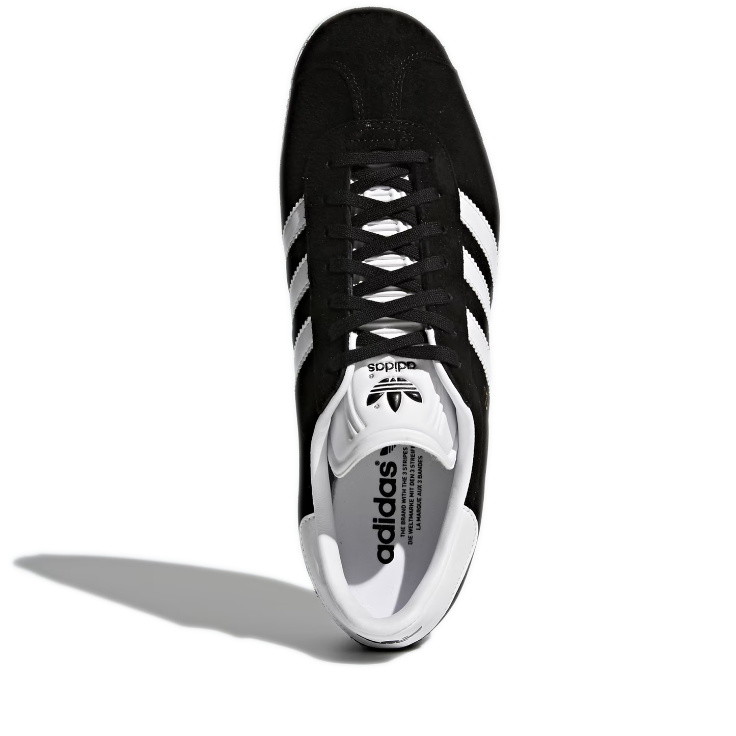 Grade School Adidas Gazelle J Shoes - Black/ White