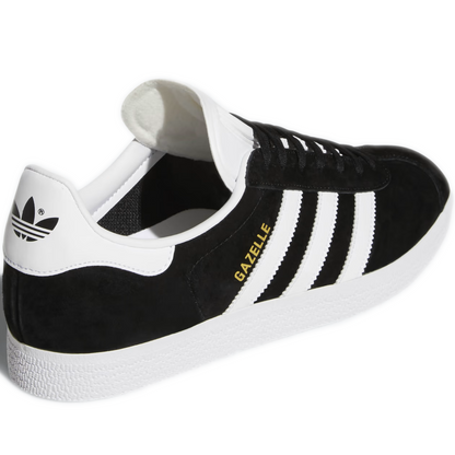 Grade School Adidas Gazelle J Shoes - Black/ White