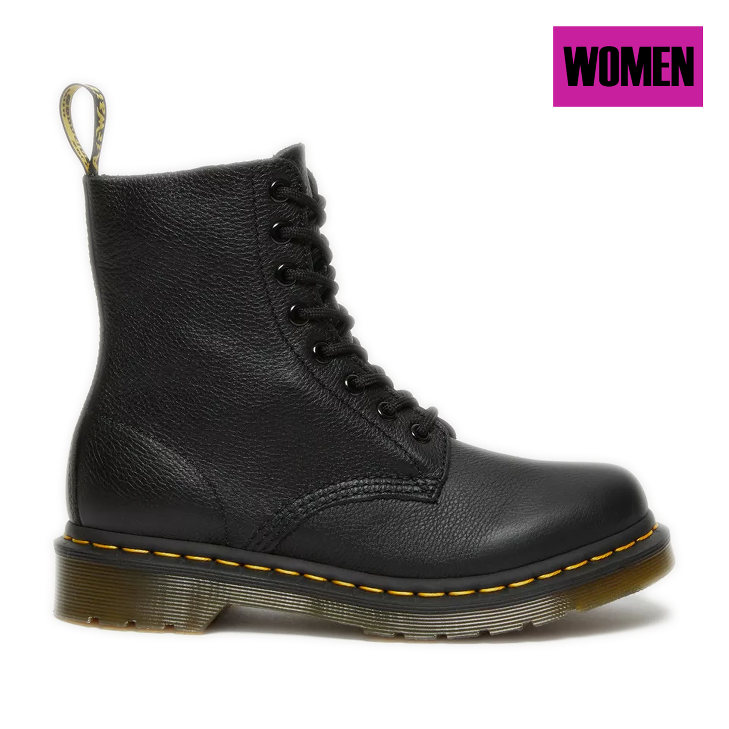 Women's Dr. Martens 1460 Pascal Virginia Leather Boots  - Black Virginia