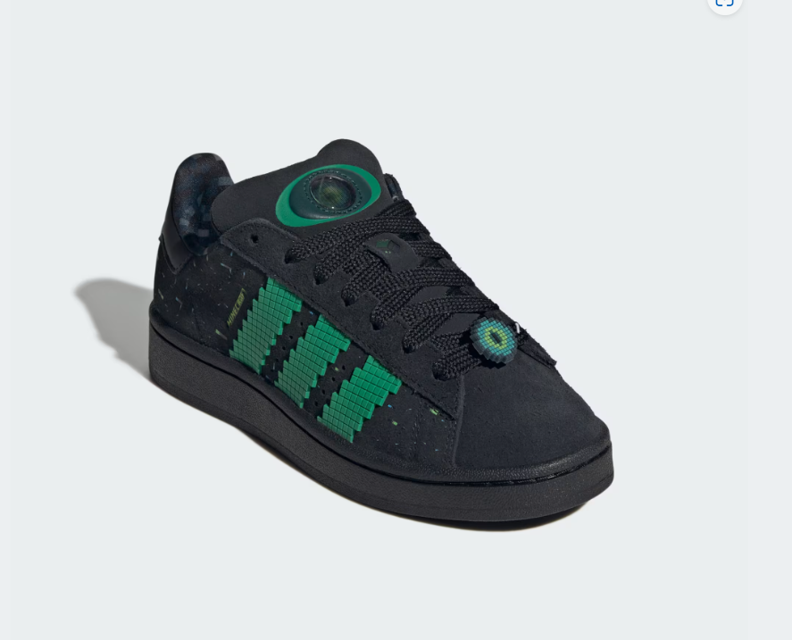 adidas Kids' Grade School Minecraft Campus 00s Shoes, Size 4.5, Black/Semi Court Green/Semi Solar Green adidas Kids' Grade School Minecraft Campus 00s Shoes, Size 4.5, Black/Semi Court Green/Semi Solar Green