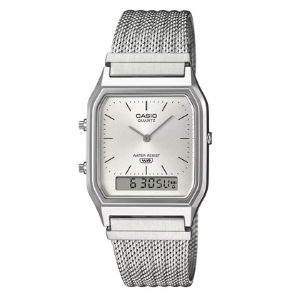 Casio Vintage Analog-Digital AQ230EM-7A Mesh Band