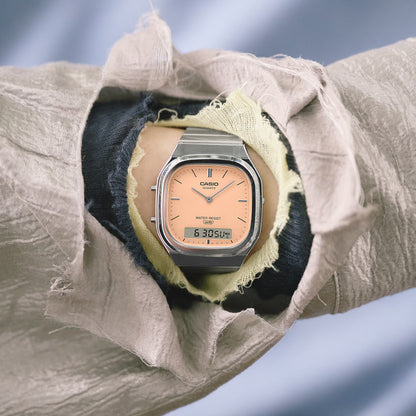 Casio Vintage Analog - Digital - Silver / Red