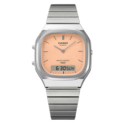 Casio Vintage Analog - Digital - Silver / Red