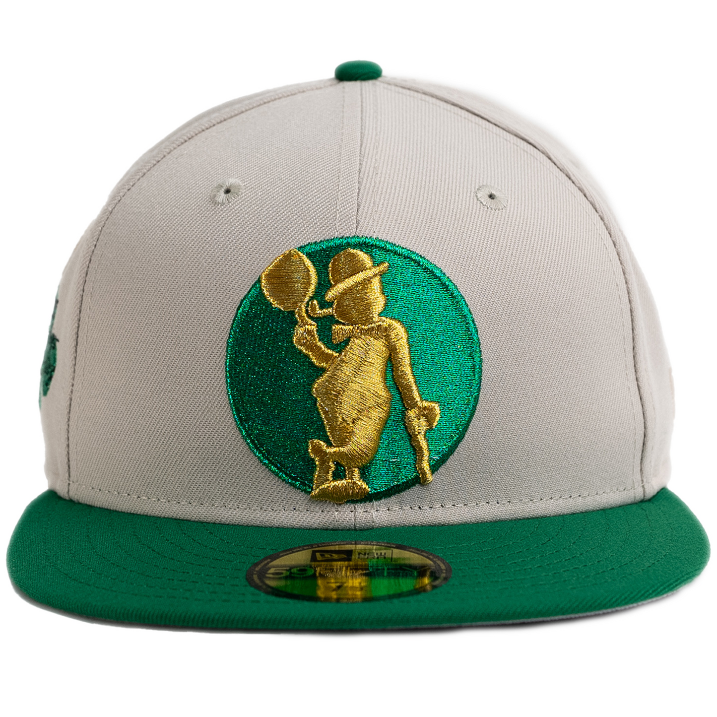 New Era Boston Celtics 59Fifty Fitted Hat - Stone/ Green