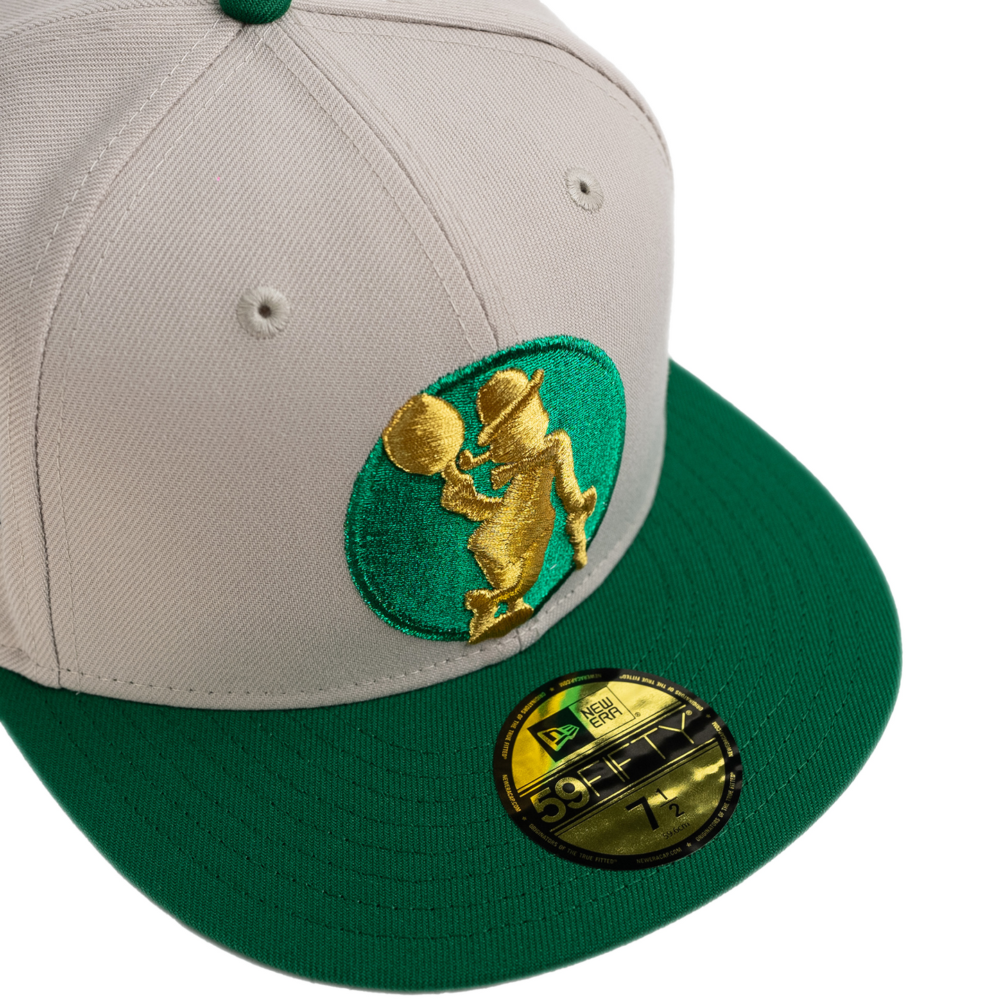 New Era Boston Celtics 59Fifty Fitted Hat - Stone/ Green