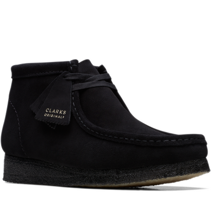 Men's Clarks Wallabee Boot - Black suede