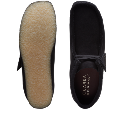 Men's Clarks Wallabee Boot - Black suede