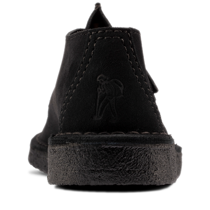 Men's Clarks Desert Trek - Black Suede/Black