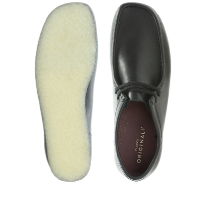 Men's Clarks Wallabee Low - Black Leather