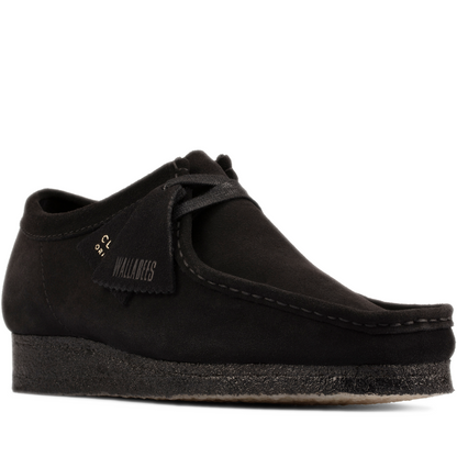 Men's Clarks Wallabee Low - Black Suede