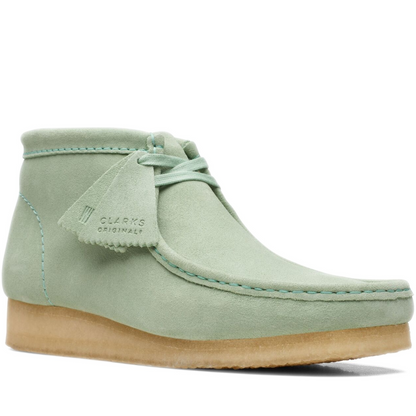 Men's Clarks Wallabee Boot - Green Suede