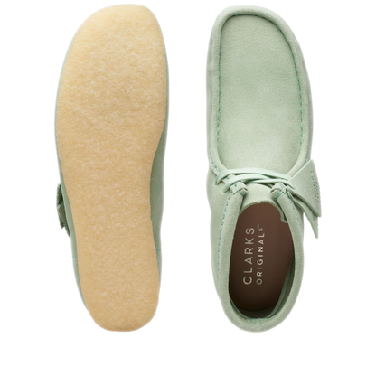 Men's Clarks Wallabee Boot - Green Suede