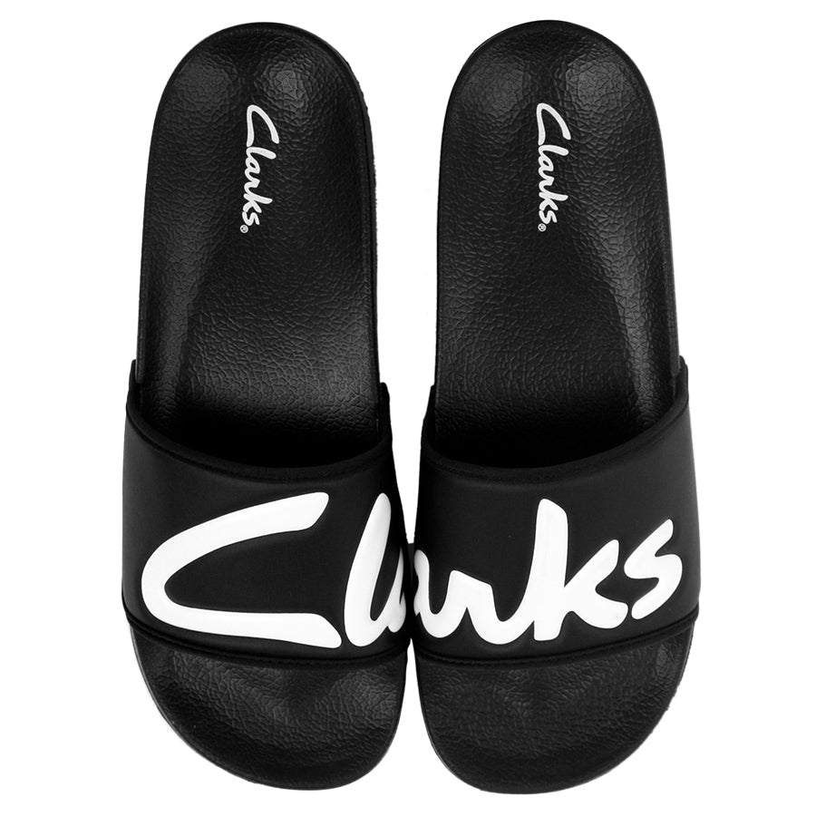 Men's Clarks Toblin Slide - Black/ White