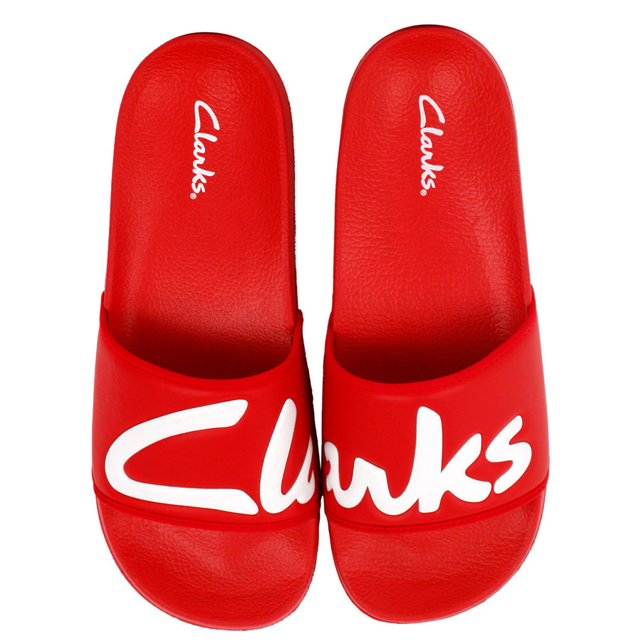 Men's Clarks Toblin Slide - Red/ White