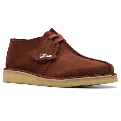 Men's Clarks Desert Trek - Dark Rust Brown Suede