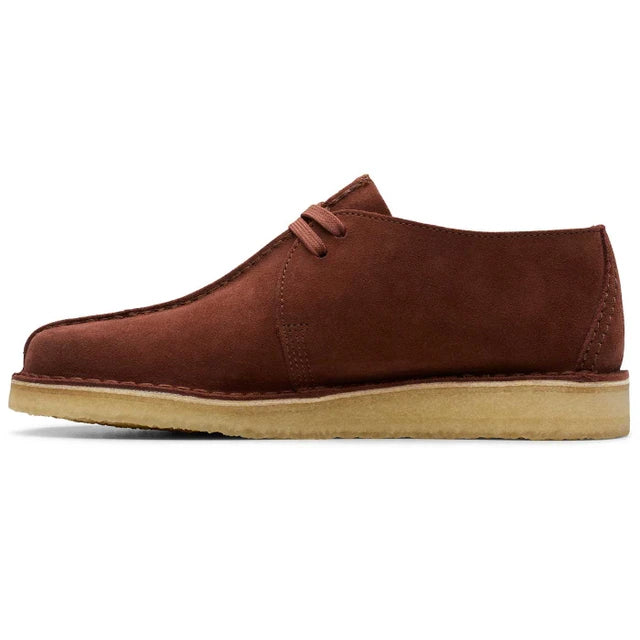 Men's Clarks Desert Trek - Dark Rust Brown Suede