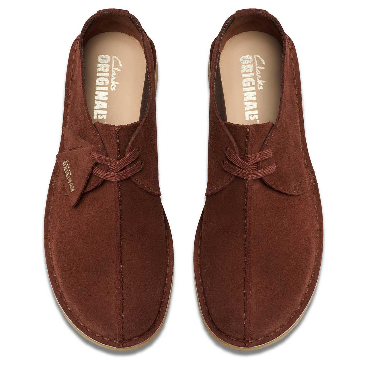 Men's Clarks Desert Trek - Dark Rust Brown Suede