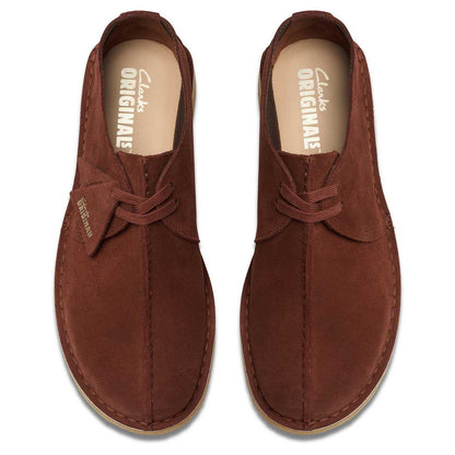 Men's Clarks Desert Trek - Dark Rust Brown Suede