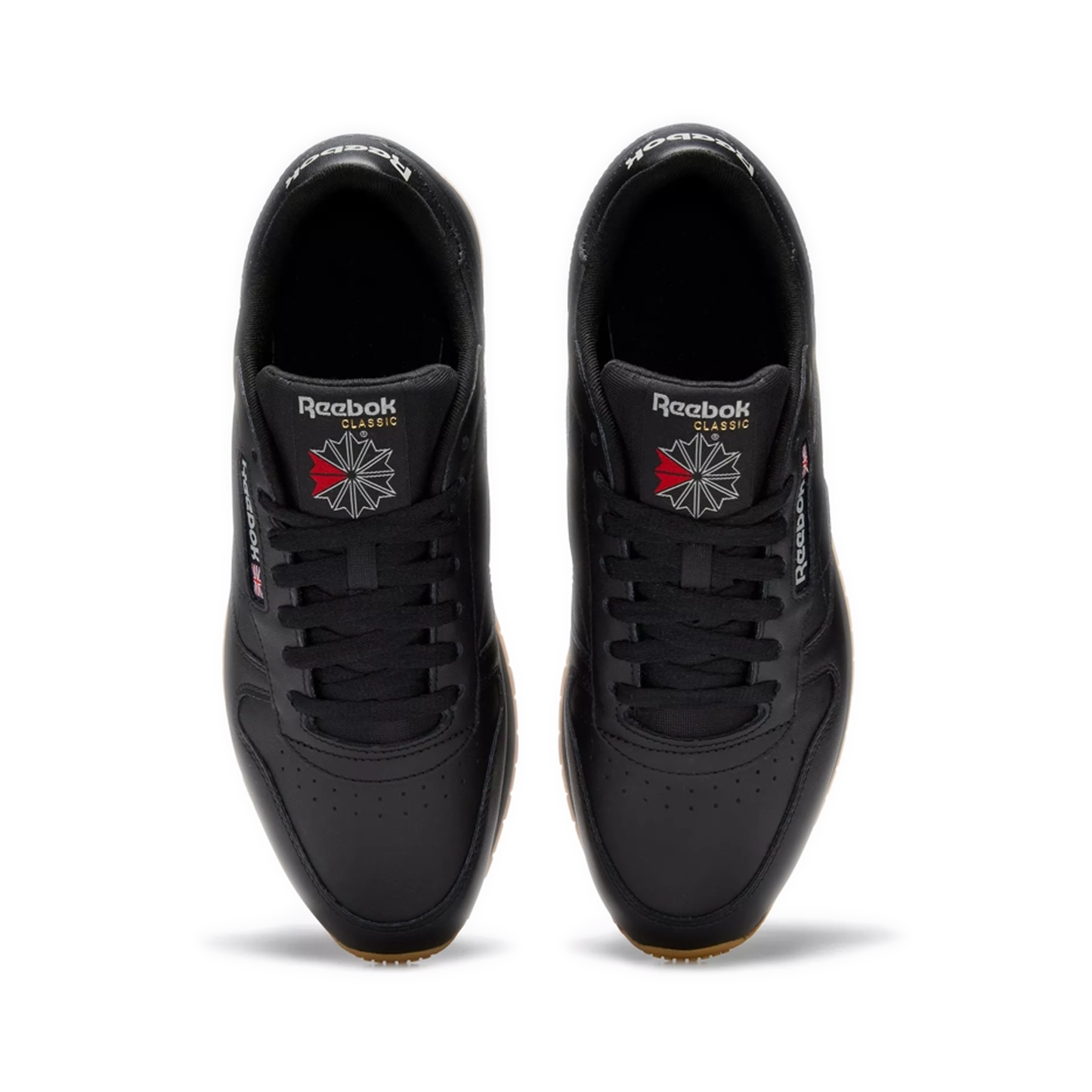 Men's Reebok Classic Leather Shoes - Core Black / Pure Grey 5 / Reebok Rubber Gum-03