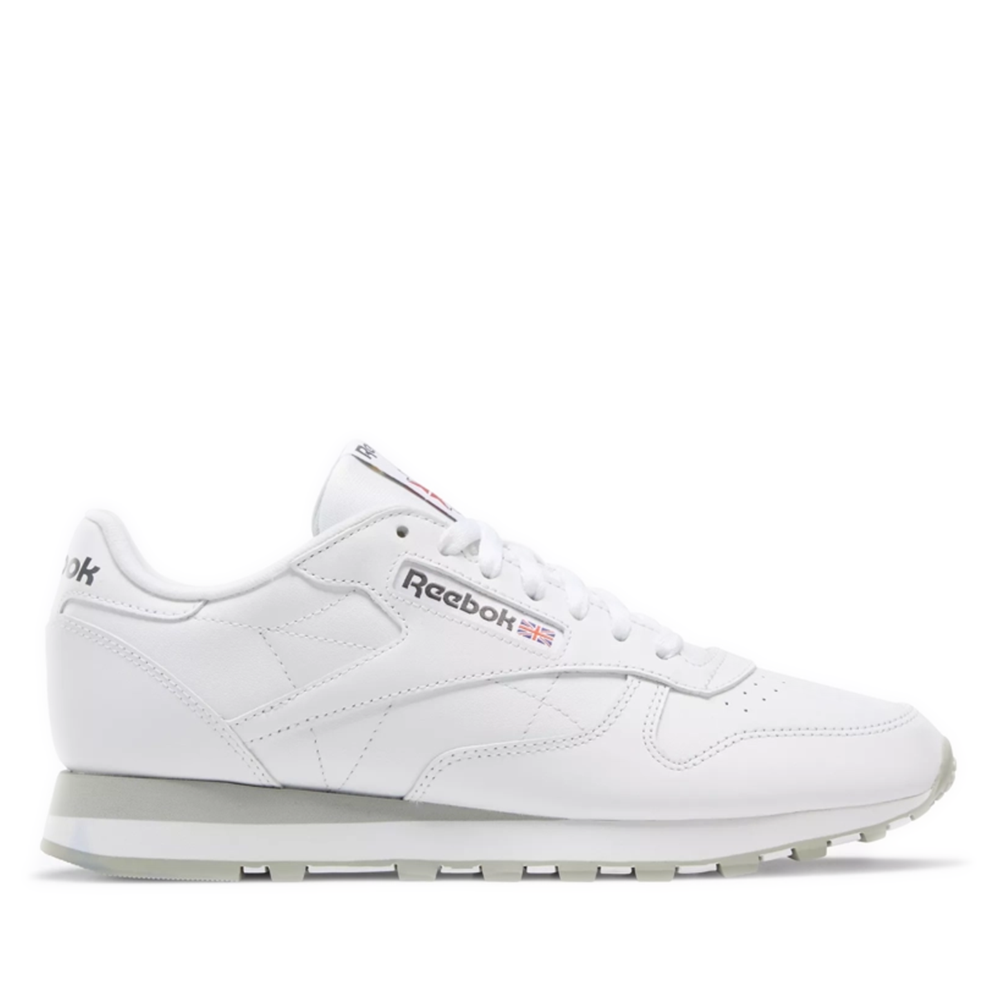 Men's Reebok Classic Leather Shoes - Ftwr White / Pure Grey 3 / Pure Grey 7