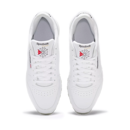 Men's Reebok Classic Leather Shoes - White/Pure Grey