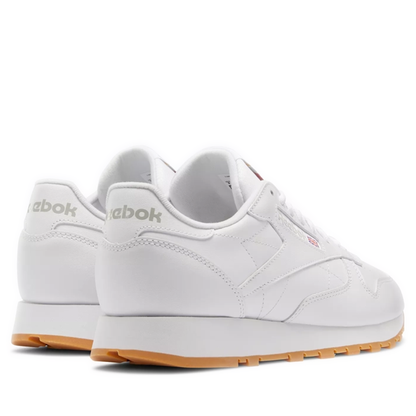 Men's Reebok Classic Leather Shoes - White/Rubber Gum-03