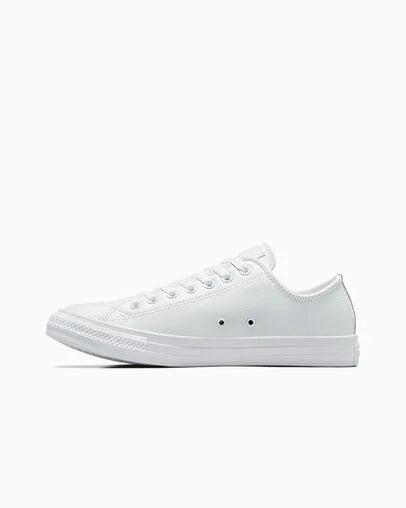 Converse Chuck Taylor All Star Leather GS - White Monochrome