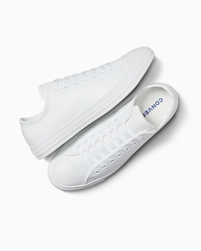 Converse Chuck Taylor All Star Leather GS - White Monochrome