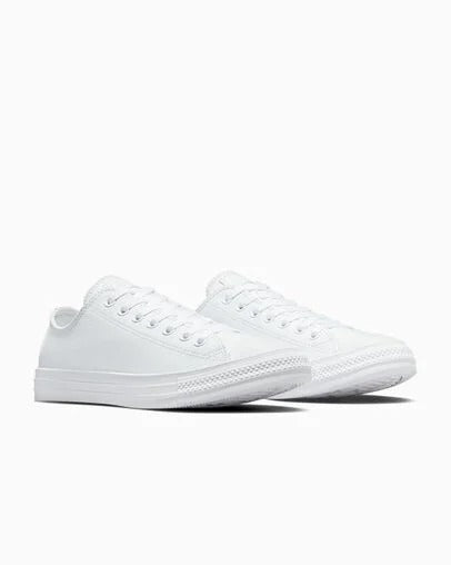 Converse Chuck Taylor All Star Leather GS - White Monochrome