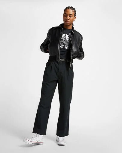 Converse Chuck Taylor All Star Leather High Top GS - White