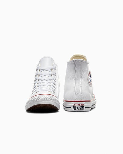 Converse Chuck Taylor All Star Leather High Top GS - White
