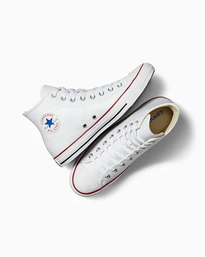 Converse Chuck Taylor All Star Leather High Top GS - White