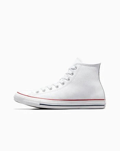 Converse Chuck Taylor All Star Leather High Top GS - White
