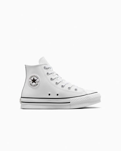 Converse Chuck Taylor All Star EVA Lift Leather Platform High Top GS- White