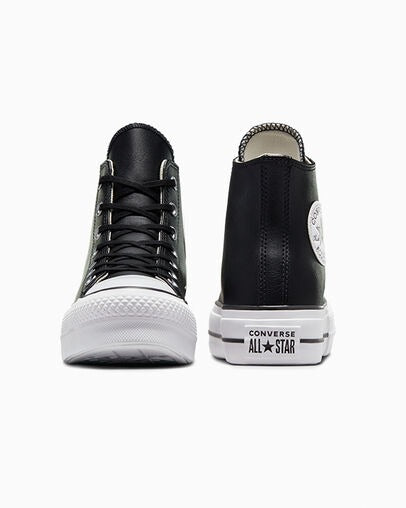 Converse Chuck Taylor All Star EVA Lift Leather Platform GS- Black