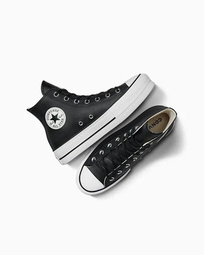 Converse Chuck Taylor All Star EVA Lift Leather Platform GS- Black