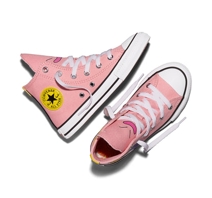 Converse Chuck Taylor All Star Hi x Dragon Ball Z "Majin Buu" PreSchool - Quartz Pink/Black/Cyber Yellow