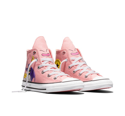 Converse Chuck Taylor All Star Hi x Dragon Ball Z "Majin Buu" PreSchool - Quartz Pink/Black/Cyber Yellow